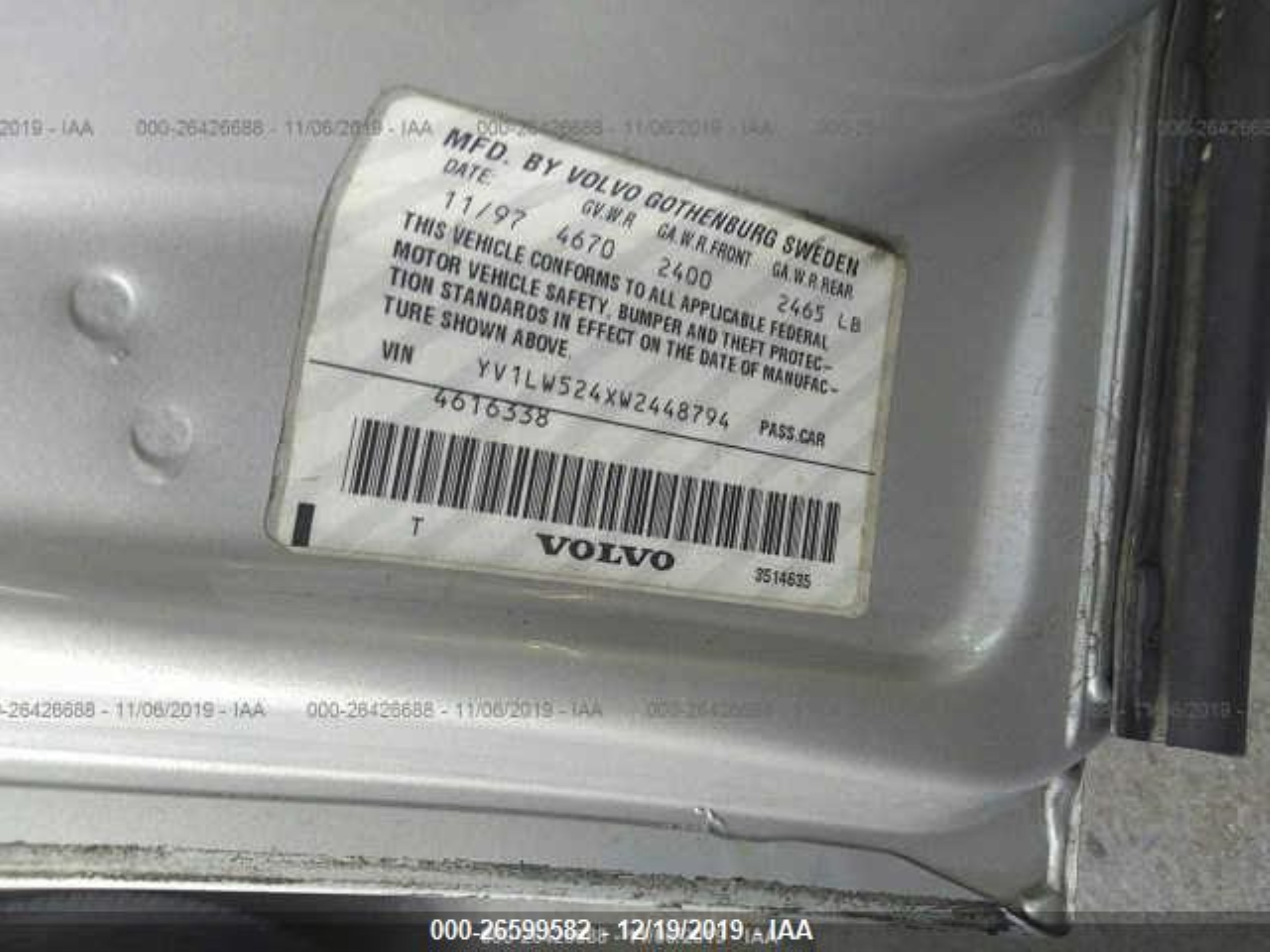 Photo 8 VIN: YV1LW524XW2448794 - VOLVO V70 