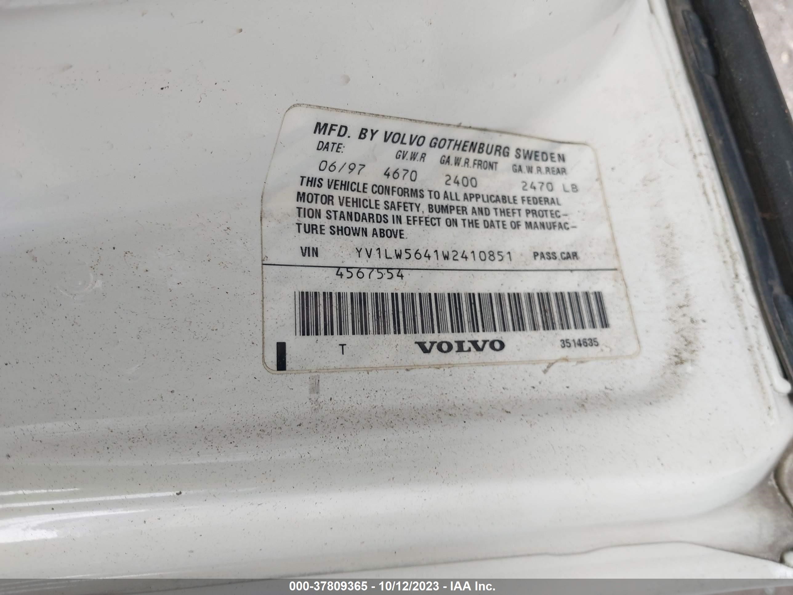 Photo 8 VIN: YV1LW5641W2410851 - VOLVO V70 