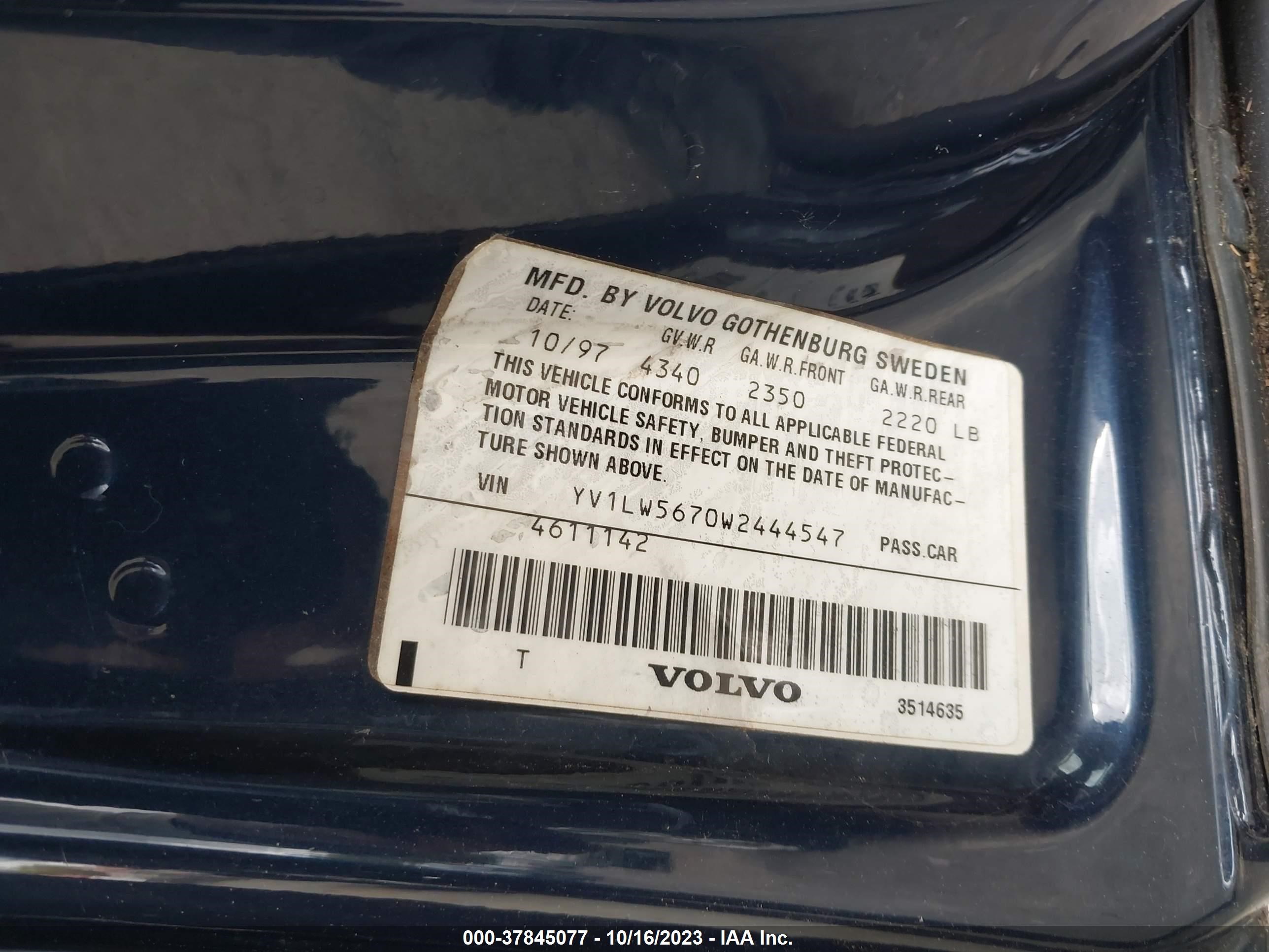 Photo 8 VIN: YV1LW5670W2444547 - VOLVO V70 