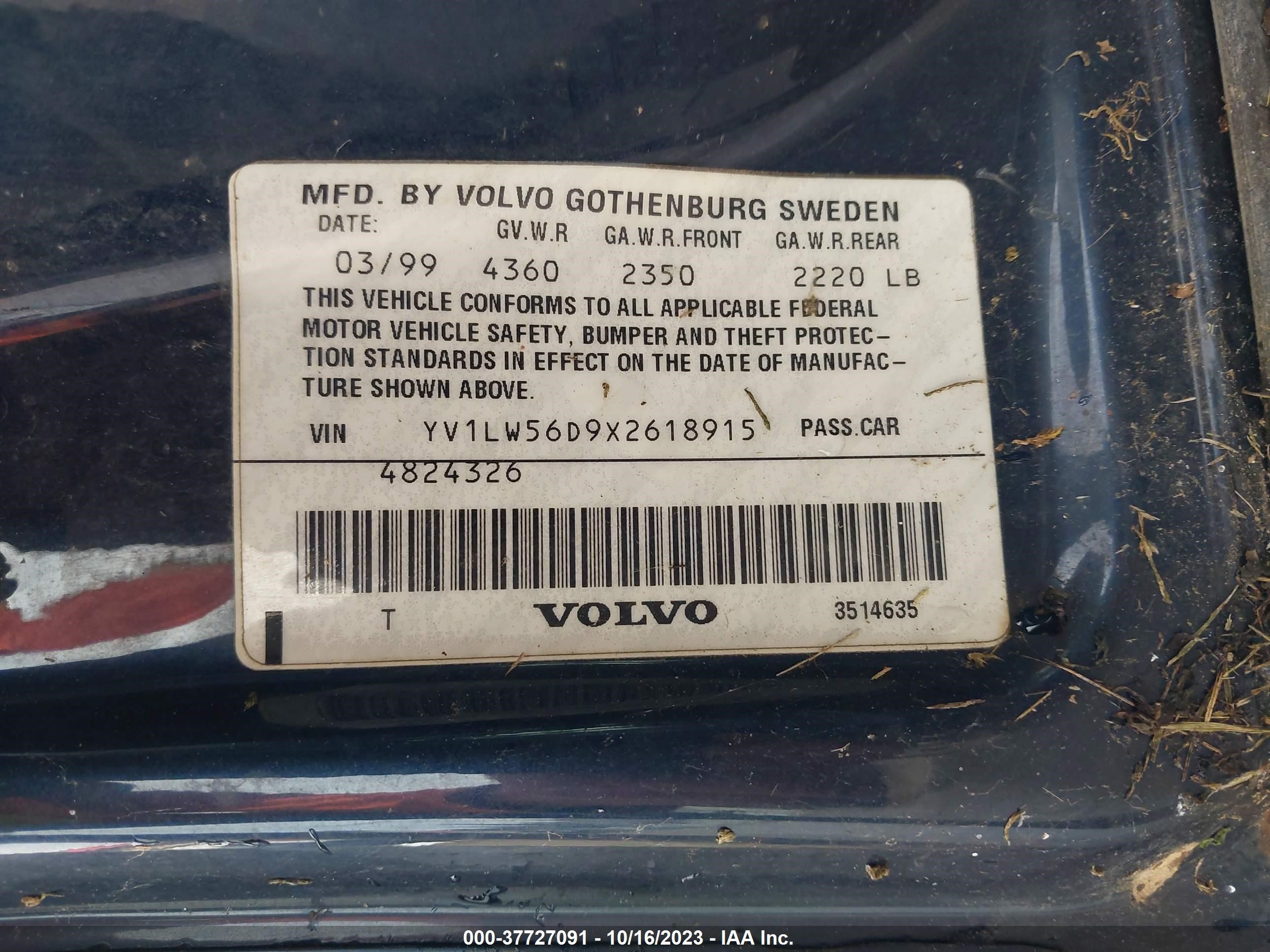 Photo 8 VIN: YV1LW56D9X2618915 - VOLVO V70 