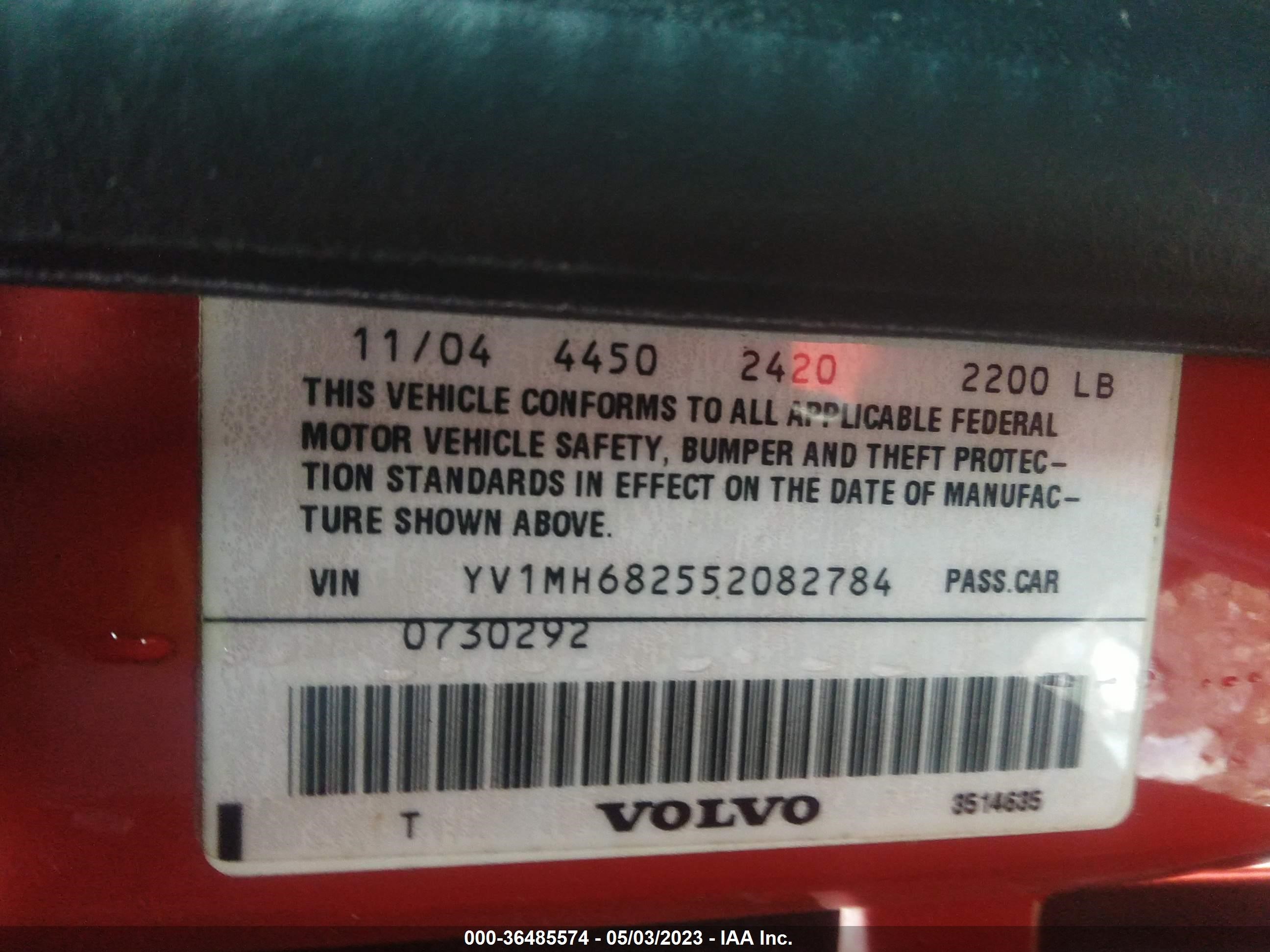 Photo 8 VIN: YV1MH682552082784 - VOLVO S40 