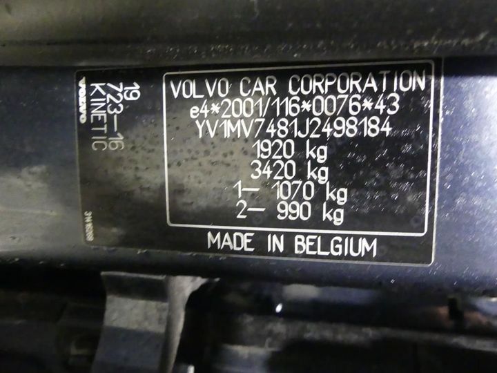 Photo 3 VIN: YV1MV7481J2498184 - VOLVO V40 - 2016 