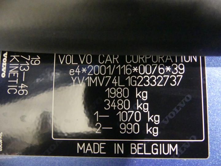 Photo 13 VIN: YV1MV74L1G2332737 - VOLVO V40 