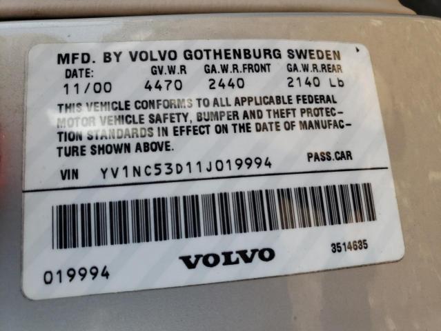 Photo 11 VIN: YV1NC53D11J019994 - VOLVO C70 