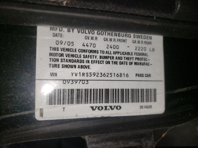 Photo 9 VIN: YV1RS592362516816 - VOLVO S60 2.5T 