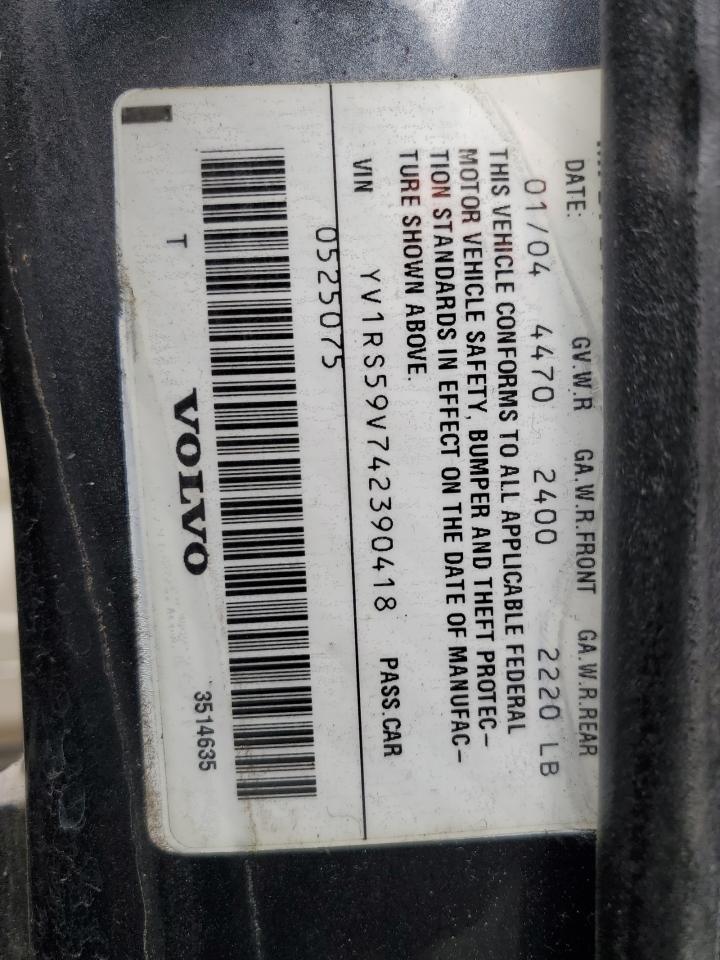 Photo 11 VIN: YV1RS59V742390418 - VOLVO S60 