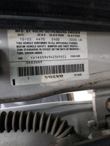 Photo 9 VIN: YV1RS59V942369652 - VOLVO S60 2.5T 