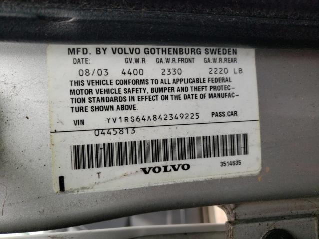 Photo 11 VIN: YV1RS64A842349225 - VOLVO S60 