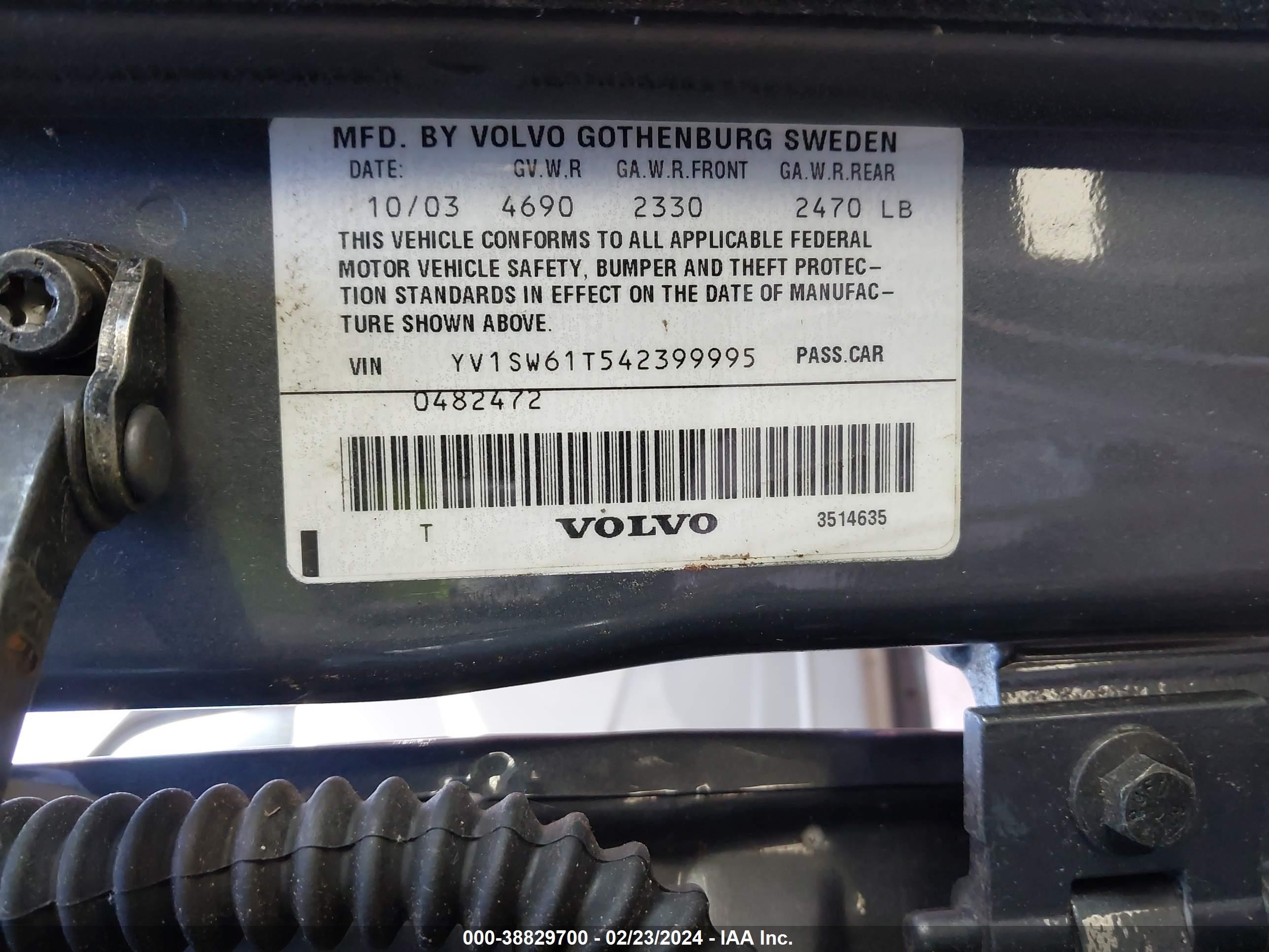 Photo 8 VIN: YV1SW61T542399995 - VOLVO V70 