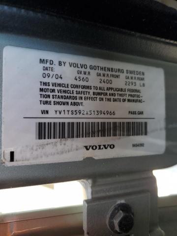 Photo 11 VIN: YV1TS592X51394966 - VOLVO S80 