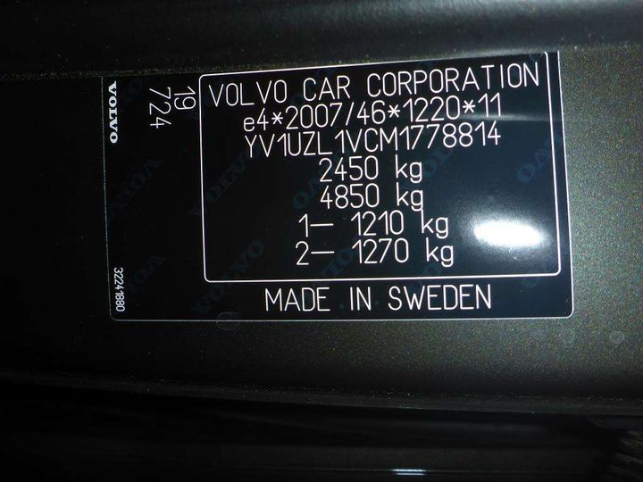 Photo 10 VIN: YV1UZL1VCM1778814 - VOLVO XC60 