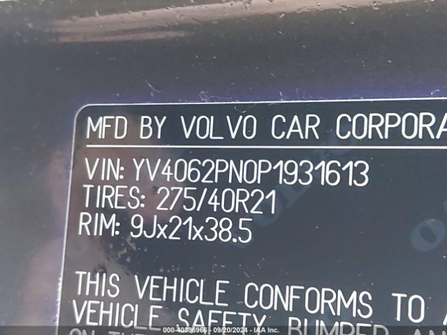 Photo 8 VIN: YV4062PN0P1931613 - VOLVO XC90 