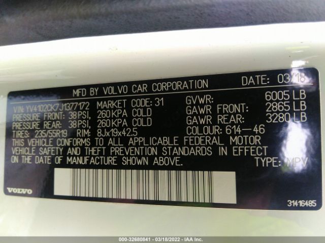 Photo 8 VIN: YV4102CK7J1377172 - VOLVO XC90 