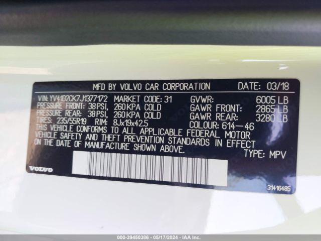 Photo 8 VIN: YV4102CK7J1377172 - VOLVO XC90 