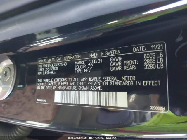 Photo 8 VIN: YV4102CK7N1821740 - VOLVO XC90 