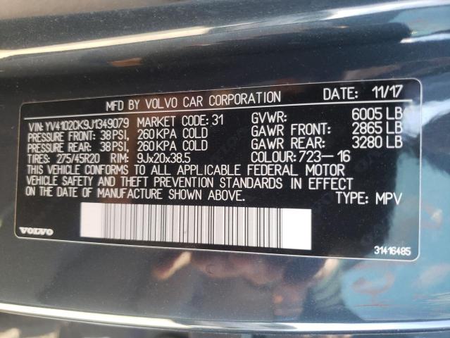 Photo 9 VIN: YV4102CK9J1349079 - VOLVO XC90 T5 