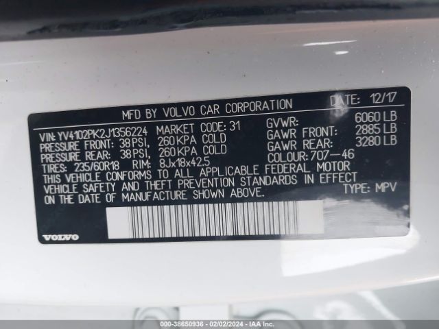 Photo 8 VIN: YV4102PK2J1356224 - VOLVO XC90 