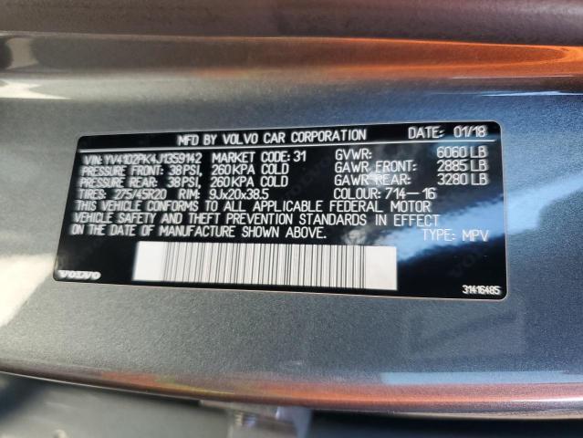 Photo 12 VIN: YV4102PK4J1359142 - VOLVO XC90 