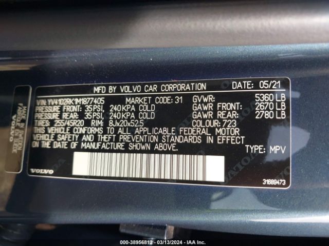 Photo 8 VIN: YV4102RK1M1877405 - VOLVO XC60 