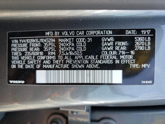 Photo 9 VIN: YV4102RK6J1045294 - VOLVO XC60 T5 MO 