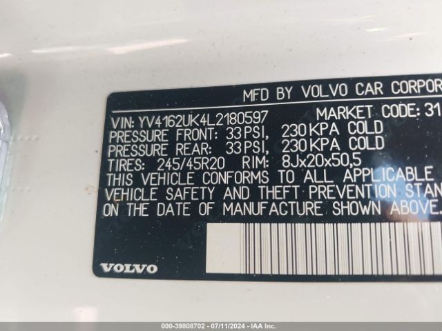 Photo 8 VIN: YV4162UK4L2180597 - VOLVO XC40 