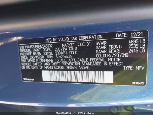 Photo 8 VIN: YV4162UM0M2545232 - VOLVO XC40 