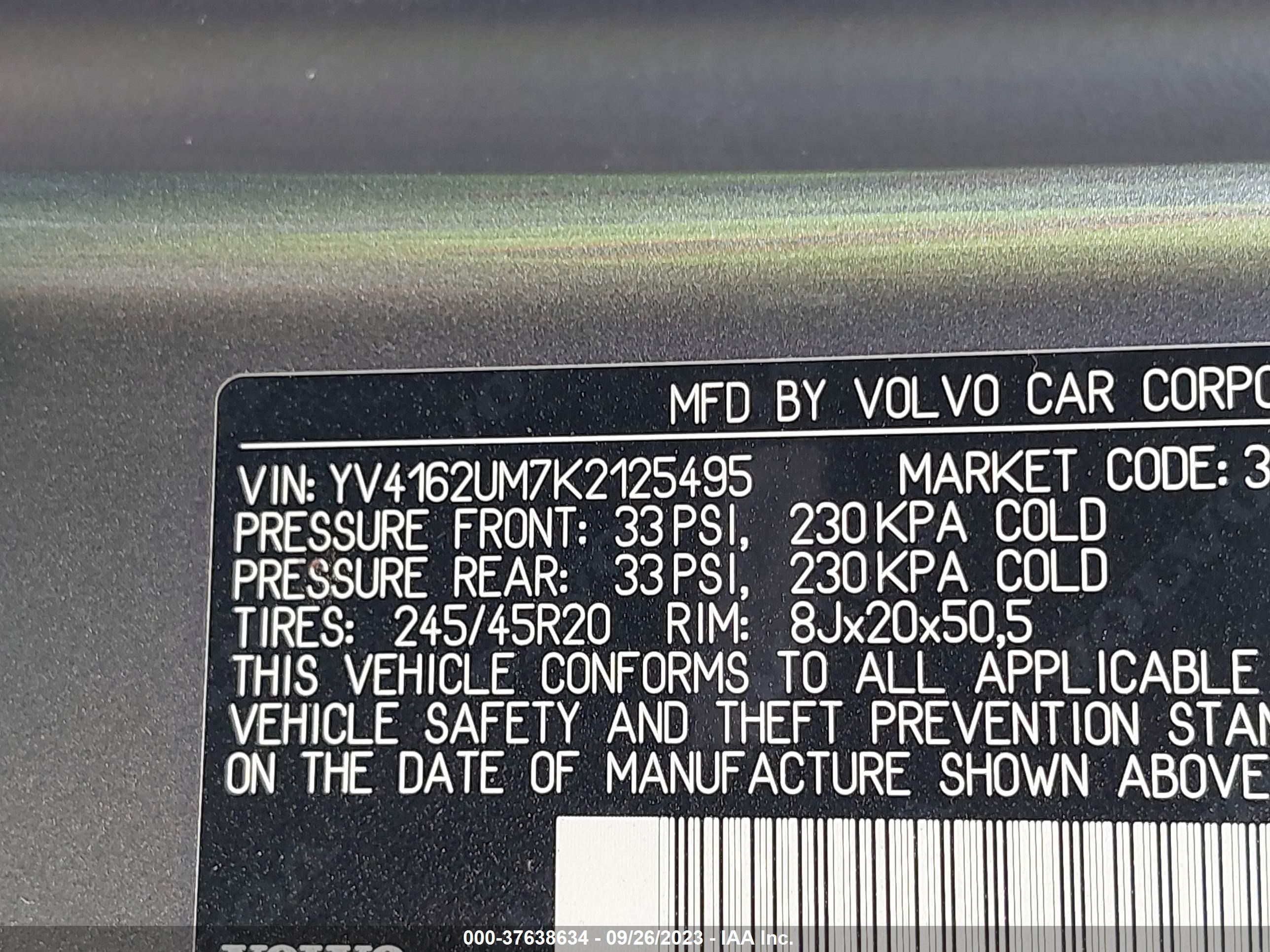 Photo 8 VIN: YV4162UM7K2125495 - VOLVO XC40 