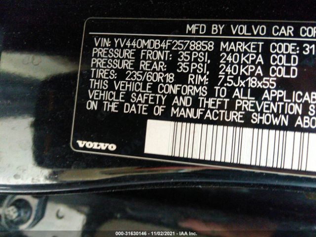 Photo 8 VIN: YV440MDB4F2578858 - VOLVO XC60 