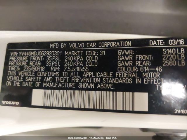 Photo 8 VIN: YV440MDJ0G2920301 - VOLVO XC60 