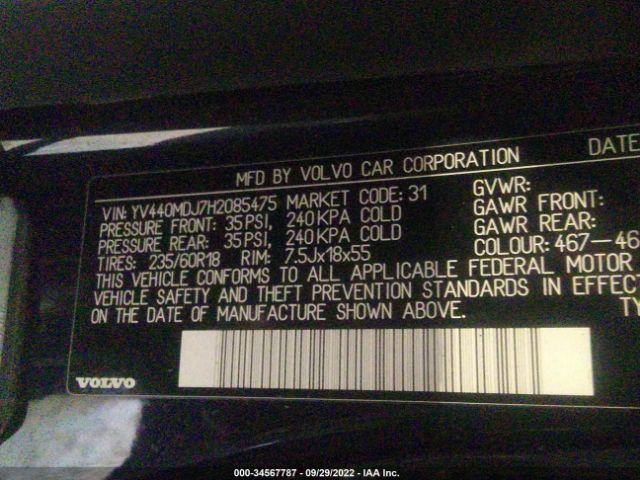 Photo 8 VIN: YV440MDJ7H2085475 - VOLVO XC60 