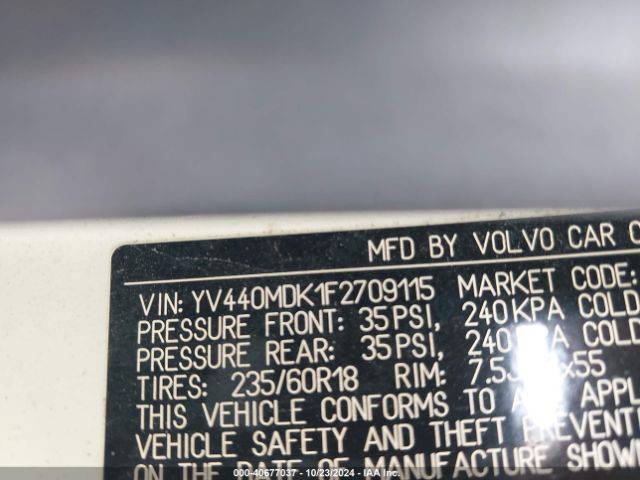 Photo 8 VIN: YV440MDK1F2709115 - VOLVO XC60 