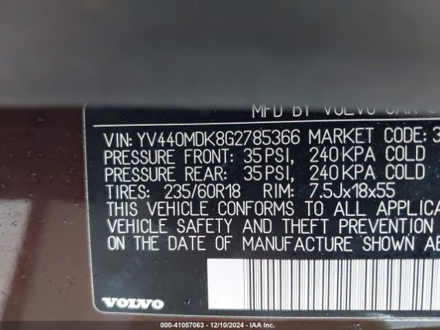 Photo 8 VIN: YV440MDK8G2785366 - VOLVO XC60 