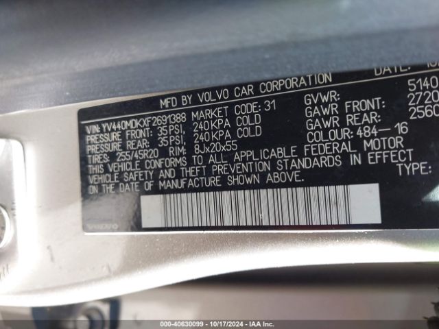 Photo 8 VIN: YV440MDKXF2691388 - VOLVO XC60 