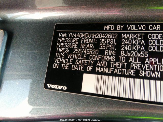 Photo 8 VIN: YV440MDU1H2042602 - VOLVO XC60 