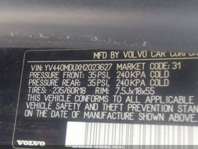 Photo 8 VIN: YV440MDUXH2023627 - VOLVO XC60 