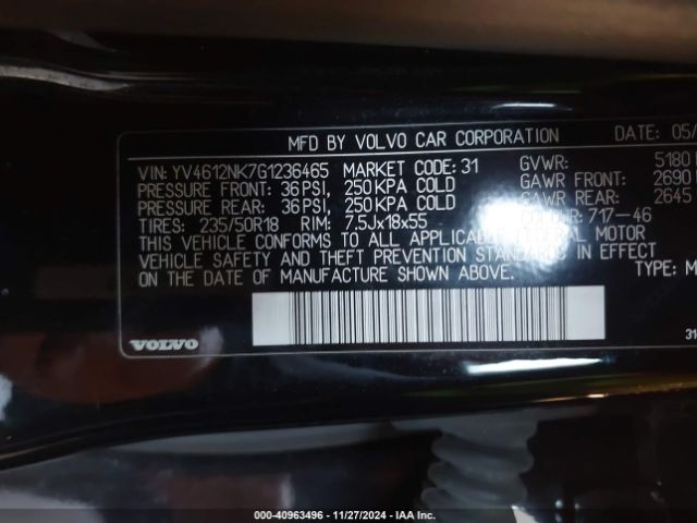 Photo 8 VIN: YV4612NK7G1236465 - VOLVO XC70 