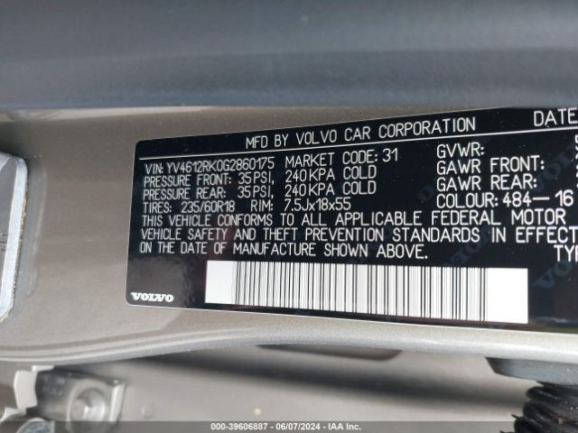 Photo 8 VIN: YV4612RK0G2860175 - VOLVO XC60 