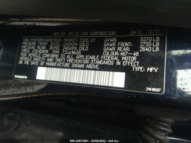 Photo 8 VIN: YV4612RK4G2878520 - VOLVO XC60 