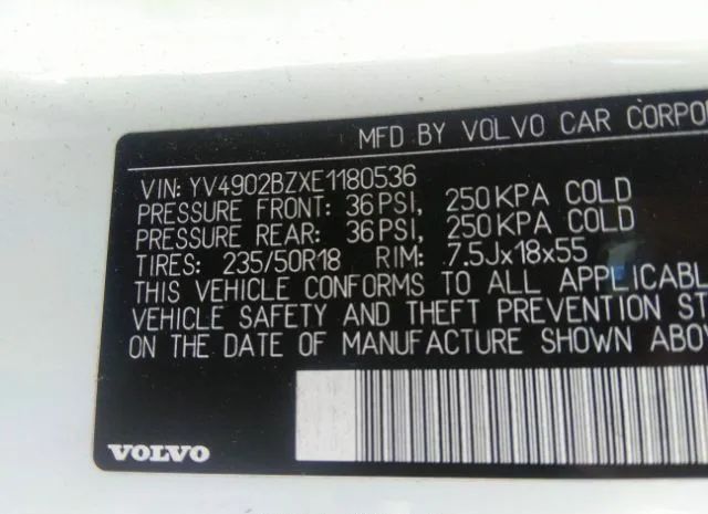 Photo 8 VIN: YV4902BZXE1180536 - VOLVO XC70 