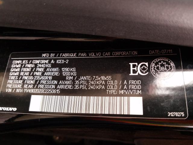 Photo 9 VIN: YV4902DZ0C2250615 - VOLVO XC60 