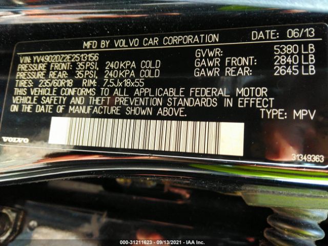 Photo 8 VIN: YV4902DZ2E2513156 - VOLVO XC60 