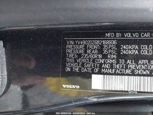 Photo 8 VIN: YV4902DZ6B2168936 - VOLVO XC60 