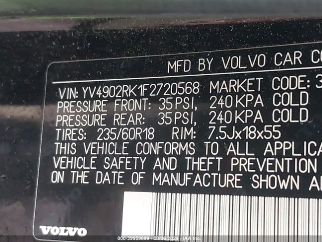 Photo 8 VIN: YV4902RK1F2720568 - VOLVO XC60 