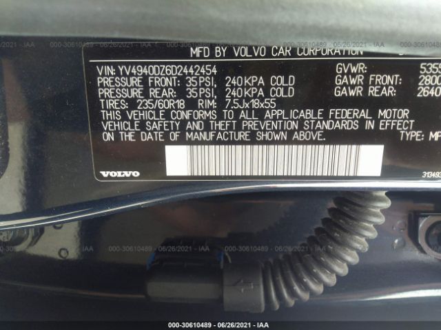 Photo 8 VIN: YV4940DZ6D2442454 - VOLVO XC60 