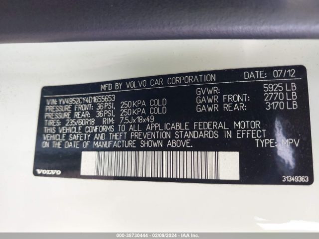 Photo 8 VIN: YV4952CY4D1655653 - VOLVO XC90 