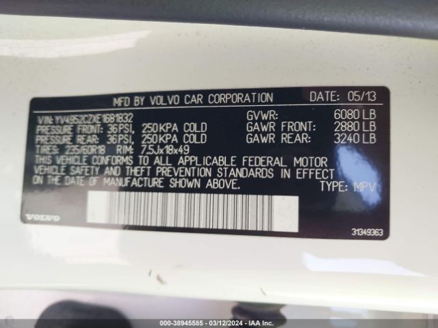 Photo 8 VIN: YV4952CZXE1681832 - VOLVO XC90 