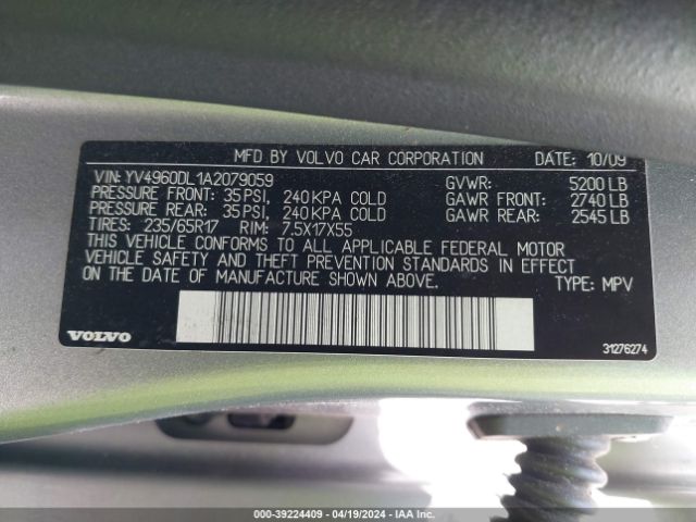 Photo 8 VIN: YV4960DL1A2079059 - VOLVO XC60 