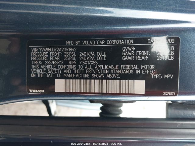 Photo 8 VIN: YV4960DZ2A2051842 - VOLVO XC60 