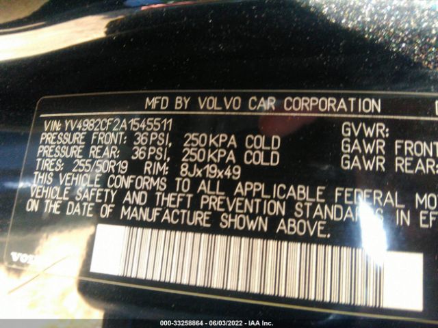 Photo 8 VIN: YV4982CF2A1545511 - VOLVO XC90 