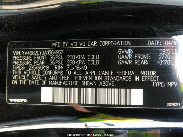 Photo 8 VIN: YV4982CY3A1564957 - VOLVO XC90 